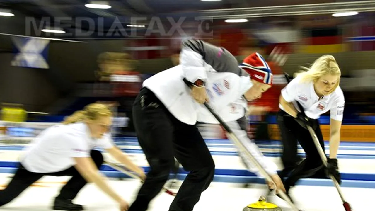 Echipa de curling mixt a României a învins Norvegia, scor 8-6, la Campionatul European