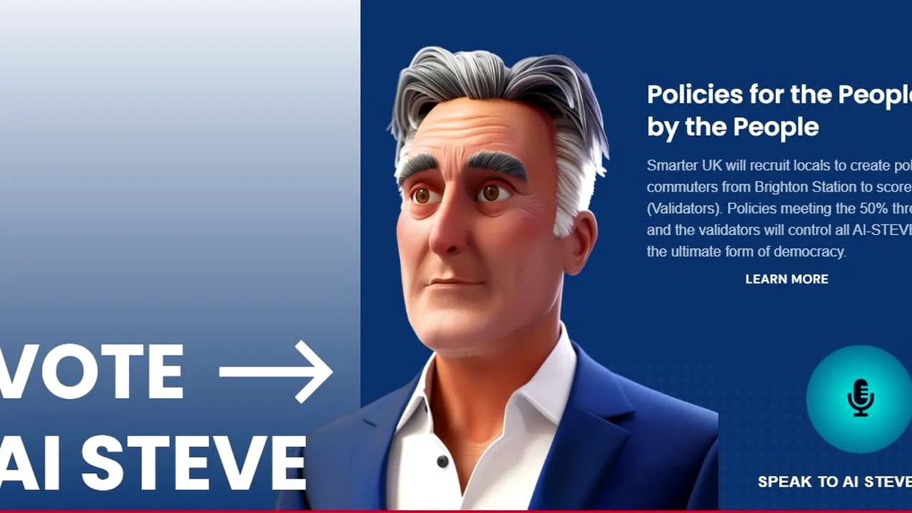 Marea Britanie va avea, în premieră, un candidat AI la alegerile din iulie. Cine se află, de fapt, în spatele lui