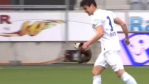 Momente amuzante: Un jder a intrat pe teren în timpul unui meci şi a muşcat un jucător - VIDEO