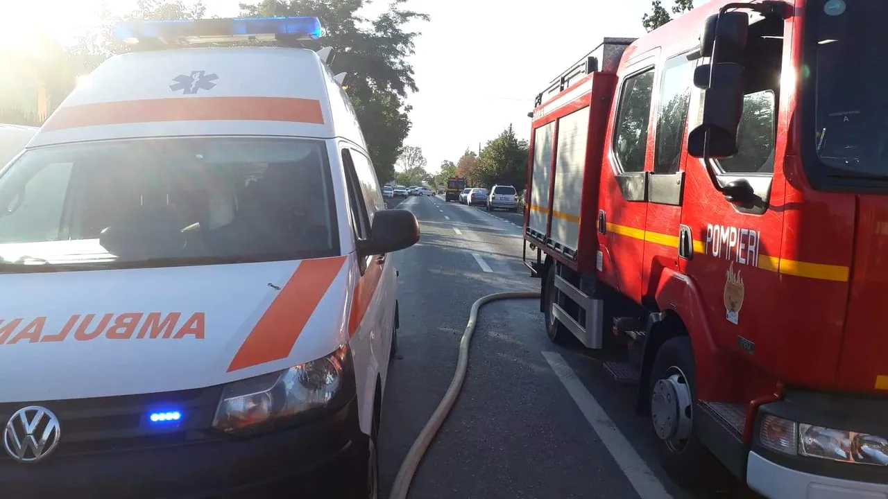 Accident între două TIR-uri pe DN7, Arad. Traficul este îngreunat