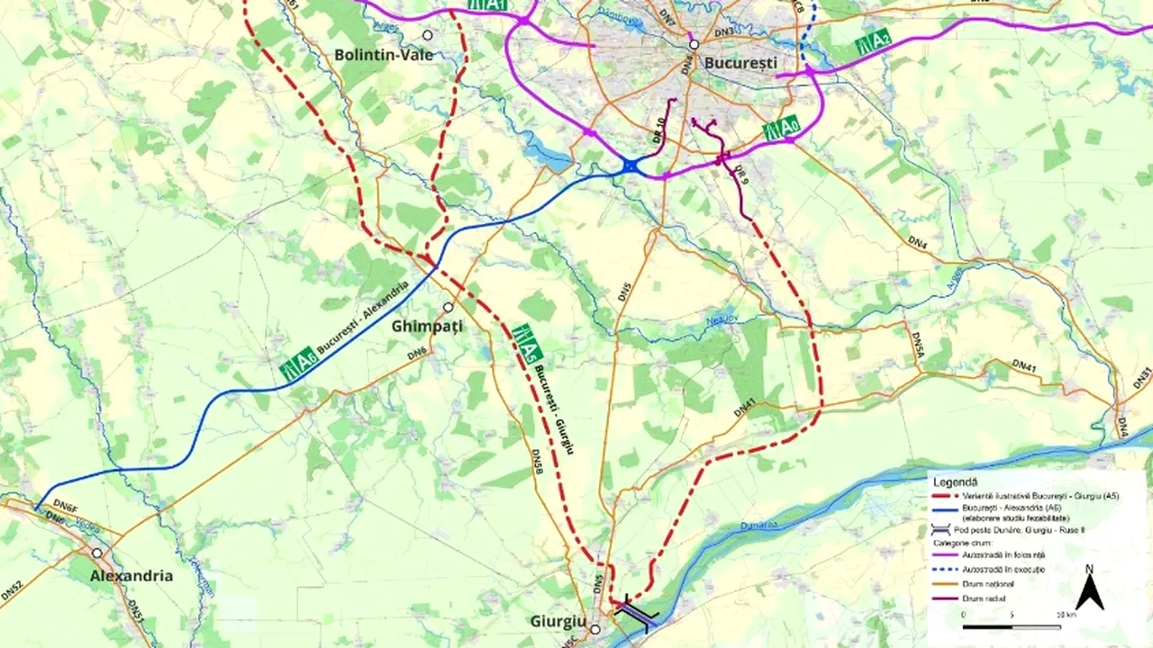 Un pas important pentru drumul de mare viteză București-Giurgiu, anunță Ministrul Transporturilor