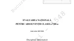 Evaluarea Națională 2026. Subiecte la Matematică. Ce au avut de rezolvat elevii la examen
