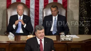Poroşenko, în discursul din Congresul SUA: Dacă Rusia nu este oprită, va ameninţa securitatea mondială. Anexarea Crimeei, unul dintre cele mai 