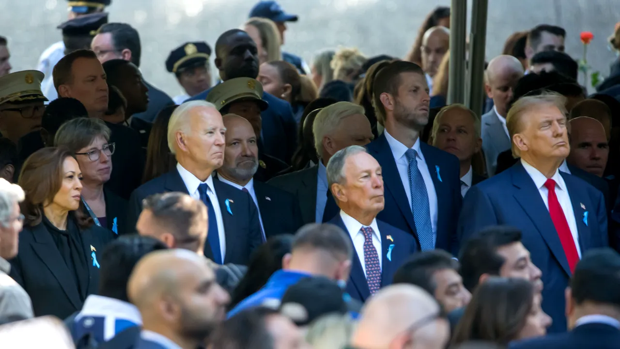 Apariţie comună rară: Biden, Harris şi Trump, la locul atentatelor din 11 septembrie