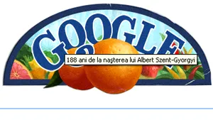 Google îl omagiază pe Albert Szent-Gyorgyi, cel care a decoperit vitamina C, printr-un nou logo