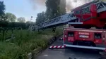 Incendiu violent la un centru comercial din Arad