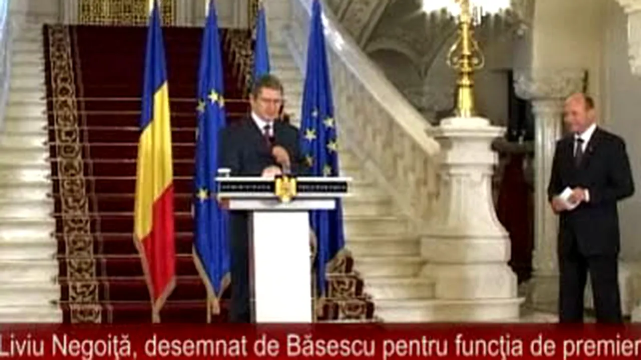 Liviu Negoiţă, desemnat de Băsescu pentru funcţia de premier