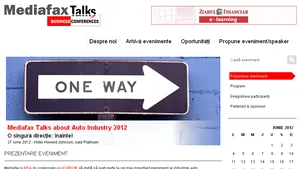 MEDIAFAX organizează, miercuri, conferinţa Mediafax Talks about Auto Industry 2012