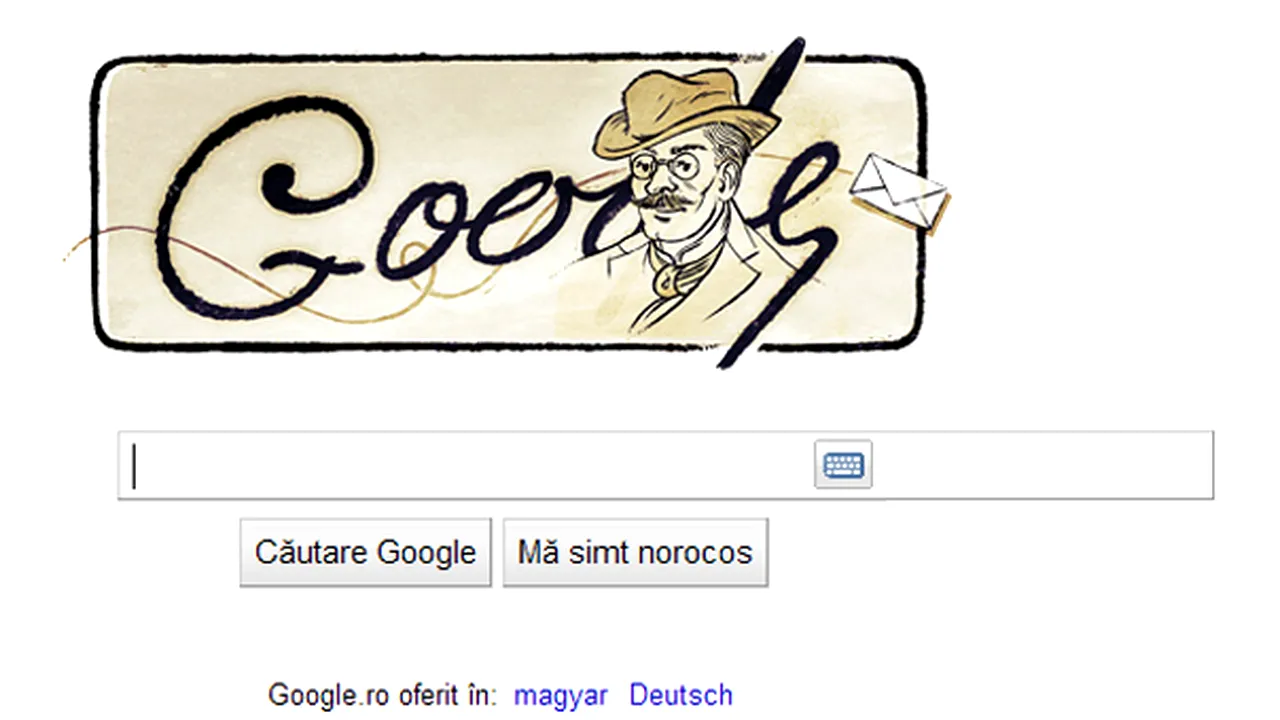 Google îl omagiază pe I.L. Caragiale, la 160 de ani de la naşterea scriitorului român