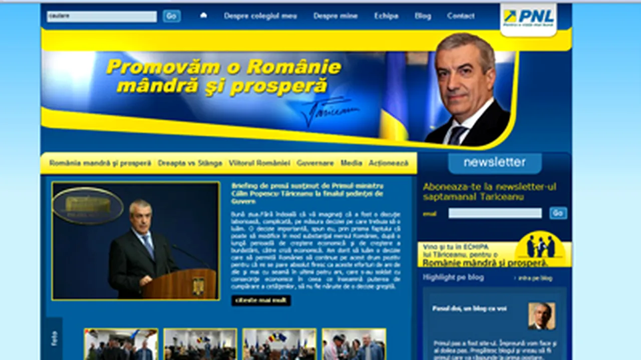 Tăriceanu şi-a lansat un site cu blog