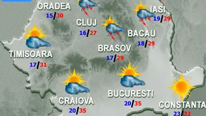 PROGNOZA METEO: Cum va fi vremea în weekend, la Bucureşti, la munte şi la mare