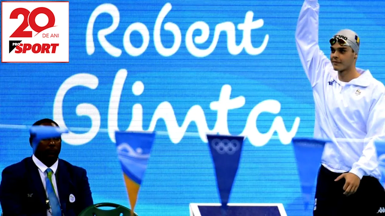 #20pentru20 PROSPORT | Robert Glinţă, înotătorul #1 al României, merge din finala olimpică la Colegiu în SUA. A luat prima medalie la fluture, dar a ajuns un spatist cu record mondial 