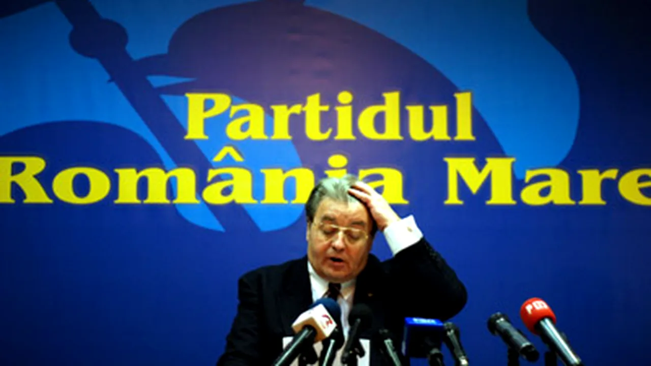 Vadim Tudor a făcut apel la membrii şi simpatizanţii PRM să nu intre în panică