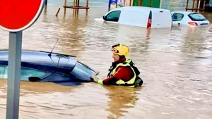 Capitala insulei Corsica acoperită de ape după o ploaie torenţială