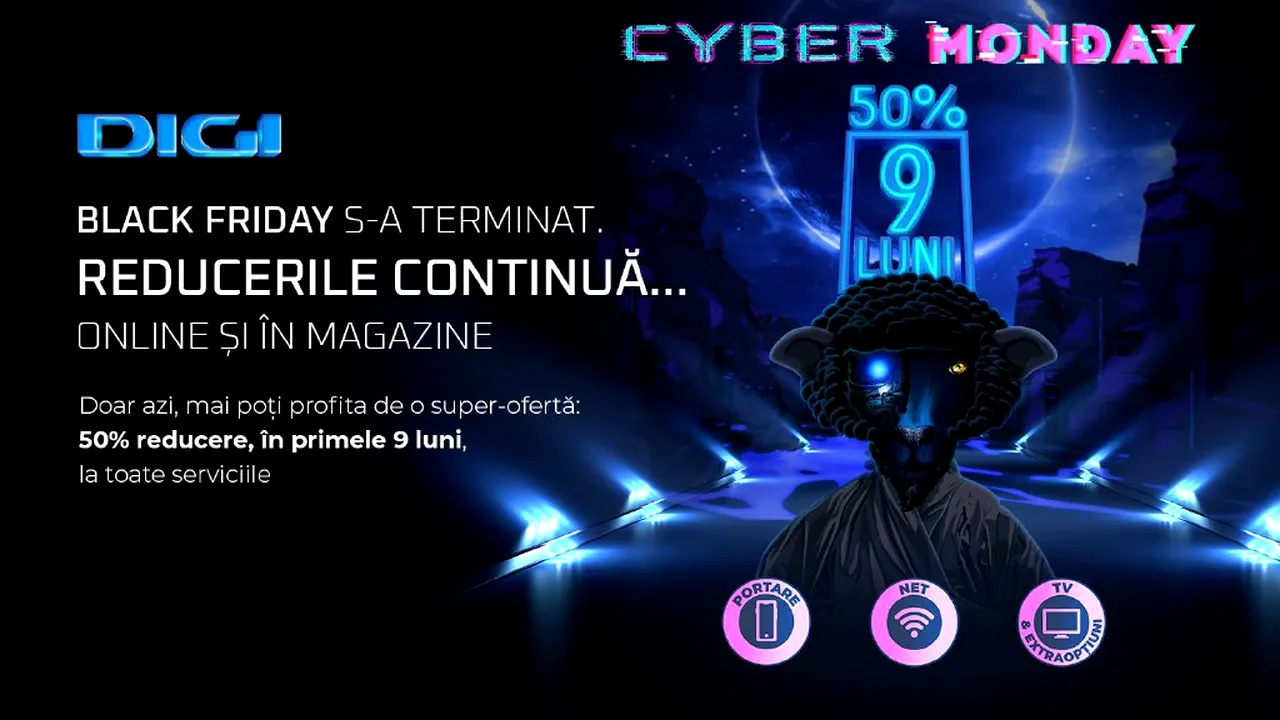 De Cyber Monday, maratonul reducerilor continuă la DIGI 