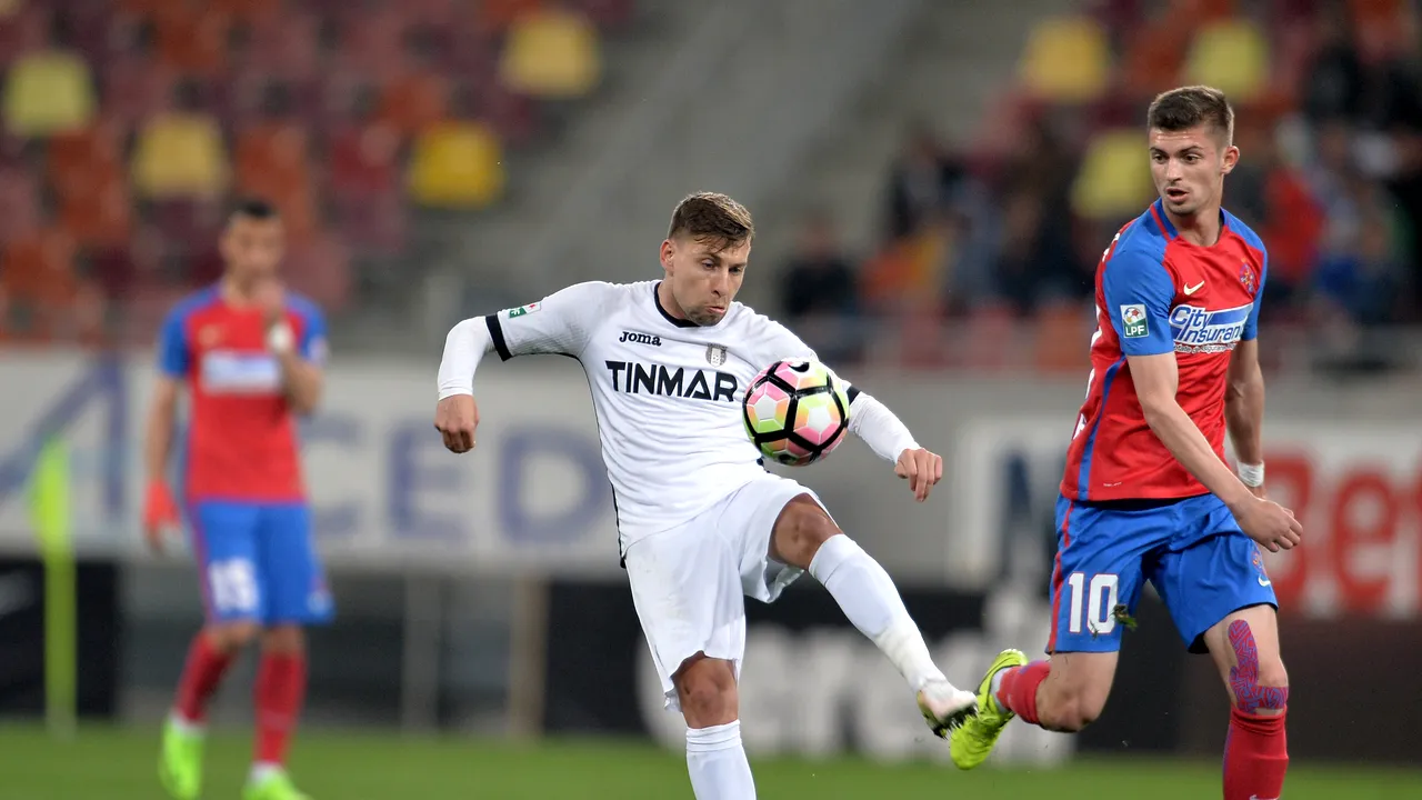 FCSB a învins Astra Giurgiu, scor 3-0, şi a urcat pe primul loc în ierarhia play-off-ului Ligii 1