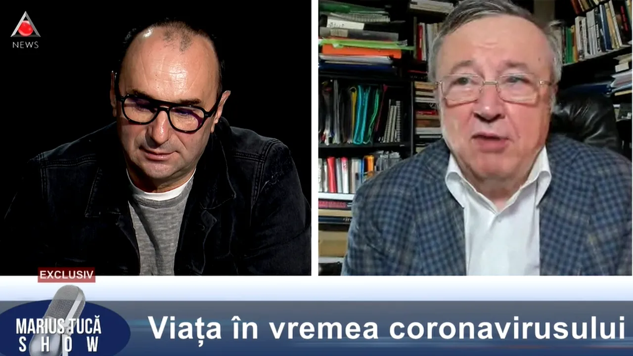 VIDEO Ediţie specială „Marius Tucă Show”. Viaţa în vremea coronavirusului. Ion Cristoiu: UE nu a făcut nimic pentru noi. Măştile tot din Coreea de Sud le-am luat / Nu înţeleg de ce Iohannis ne-a numit pensionari şi ne-a spus să stăm în casă