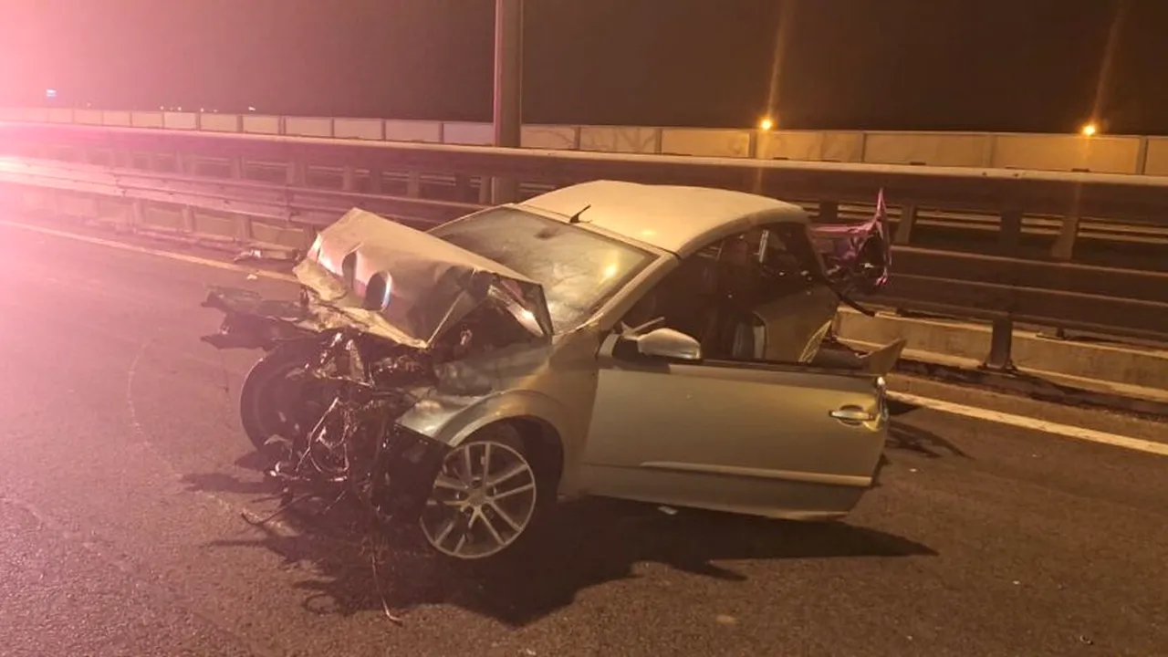 Circulație închisă pe Autostrada București - Pitești din cauza unui carambol