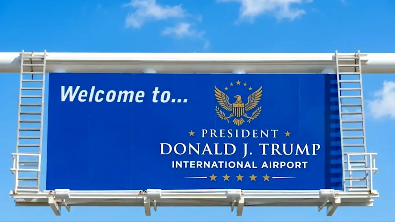 Noua siglă a Aeroportului Donald Trump din Florida stârnește controverse: are erori și ar fi făcută cu IA