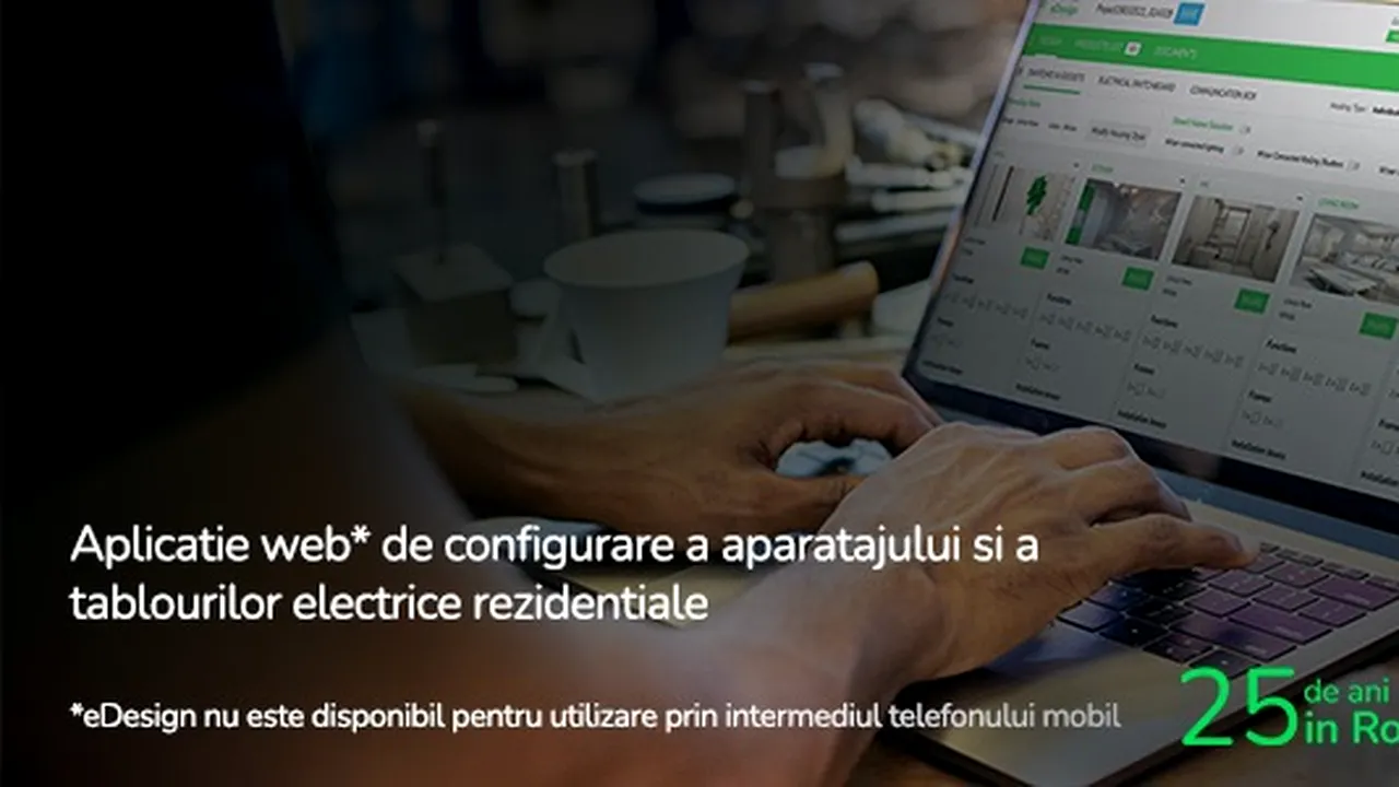 Aplicaţie web eDesign pentru electricieni, de la Schneider Electric