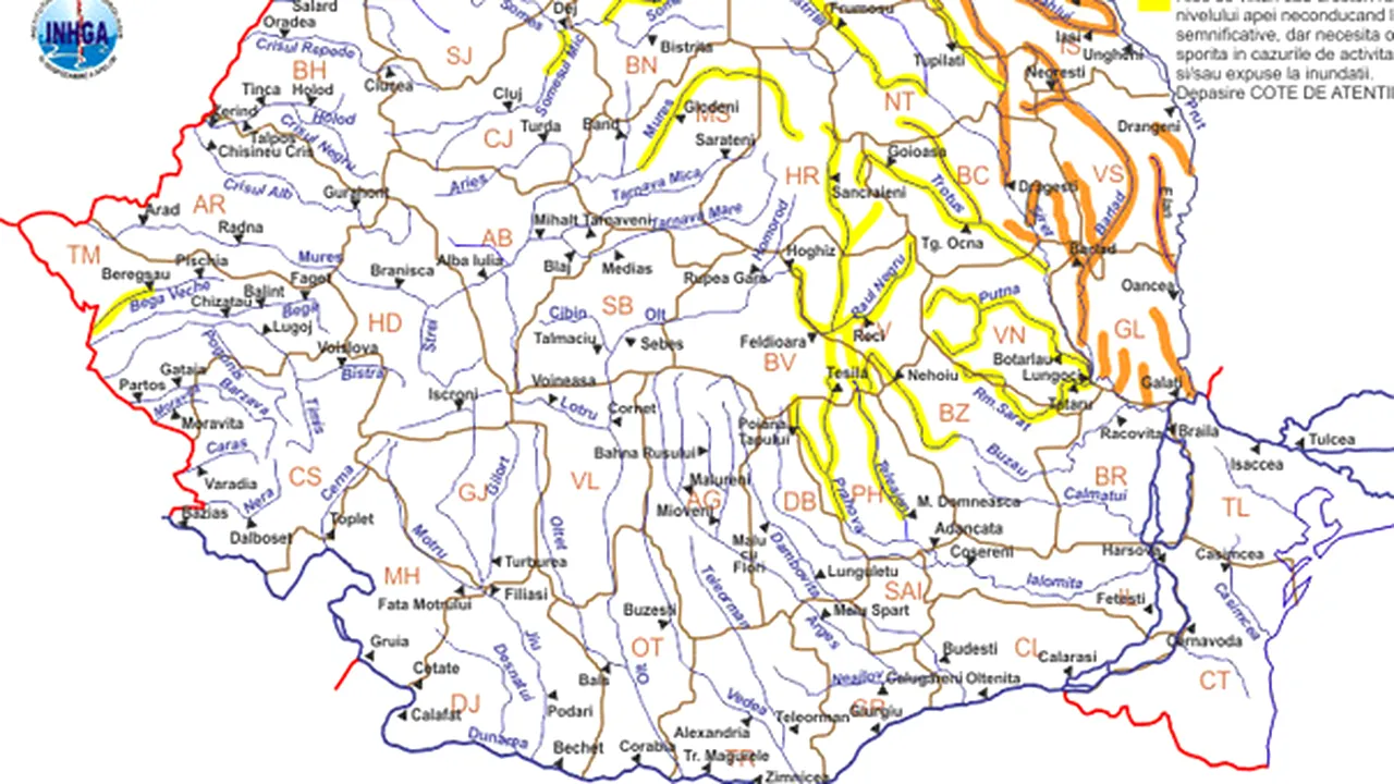 Hydrologists Issue Code Orange Flood Warning For Rivers In NE Romania