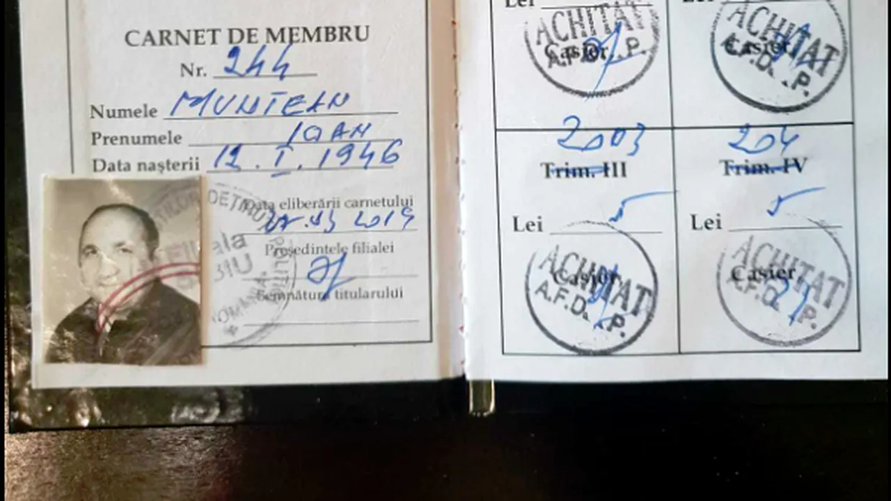 PSD prezintă carnetul de fost deţinut politic al lui Ioan Muntean | FOTO