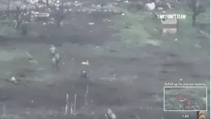 Drona şi lansatorul de grenade i-au făcut una cu pământul pe ruşi

