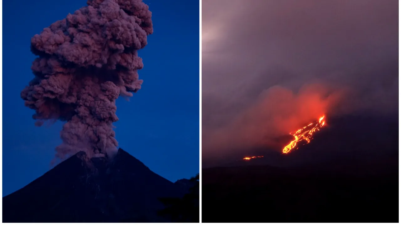 Imagini spectaculoase, surprinse în urma erupţiei unuia dintre cei mai activi vulcani din lume. VIDEO