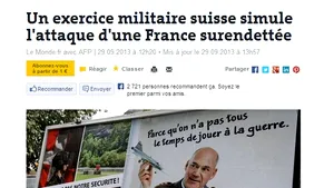 Exerciţiu militar insolit, în care Elveţia a simulat un atac comis asupra ei de către Franţa, sursă de ironii pentru cititorii publicaţiei Le Monde