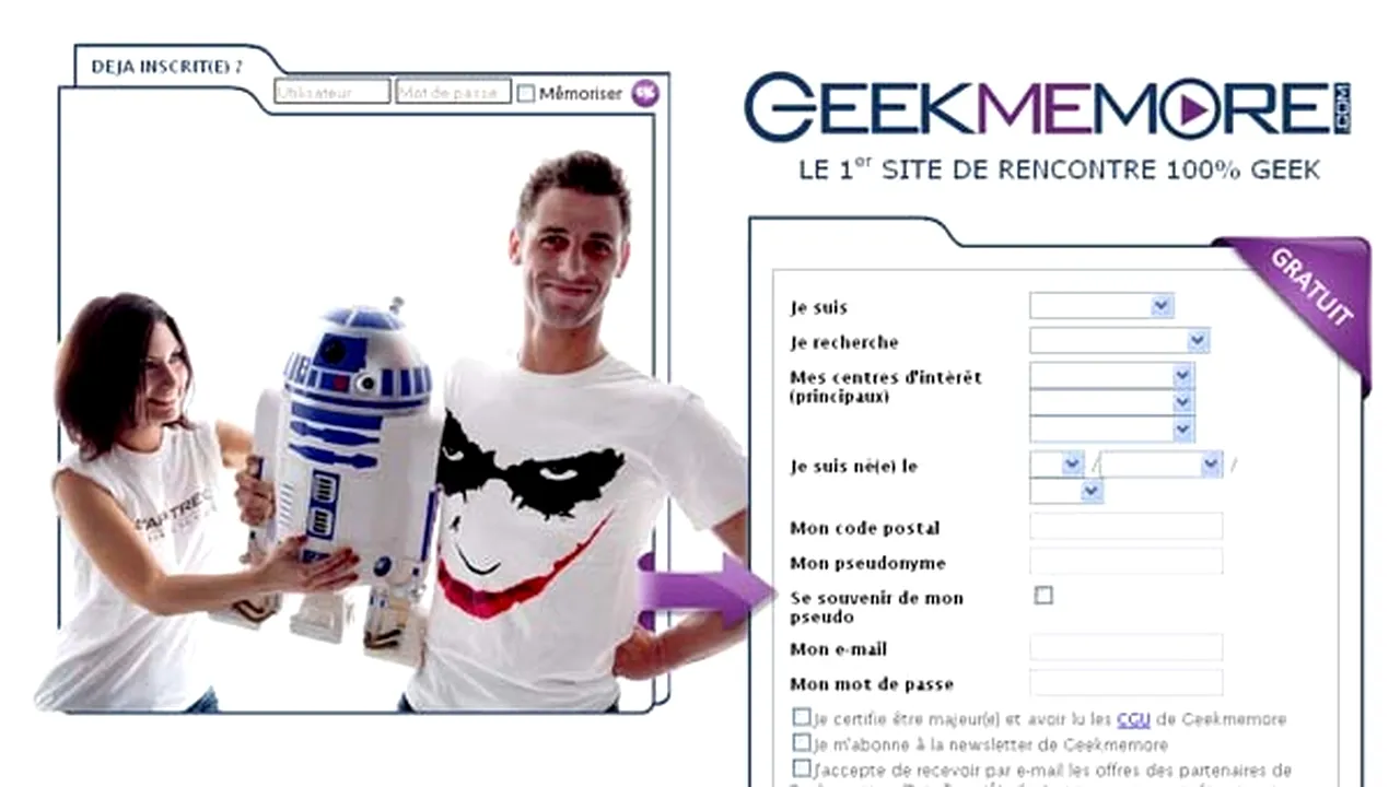 Geekmemore.com - primul site de întâlniri destinat 100% tocilarilor