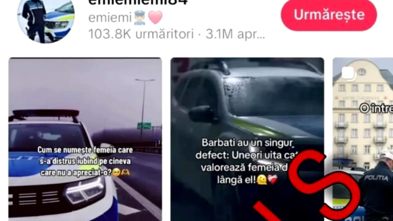 MAI avertizează: conturi false de TikTok folosesc identitatea poliției