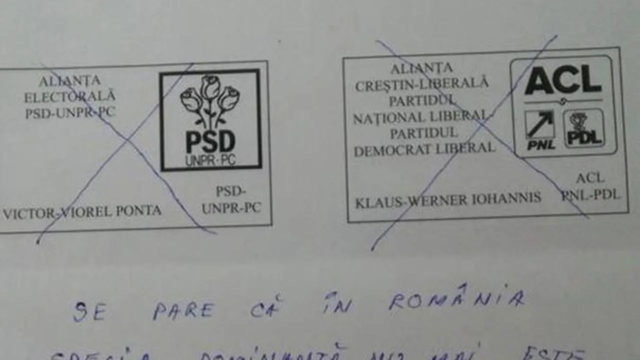 Ce mesaje au scris ieşenii pe buletinele de vot: ”În România specia dominantă nu mai e omul, ci măgarul” - FOTO