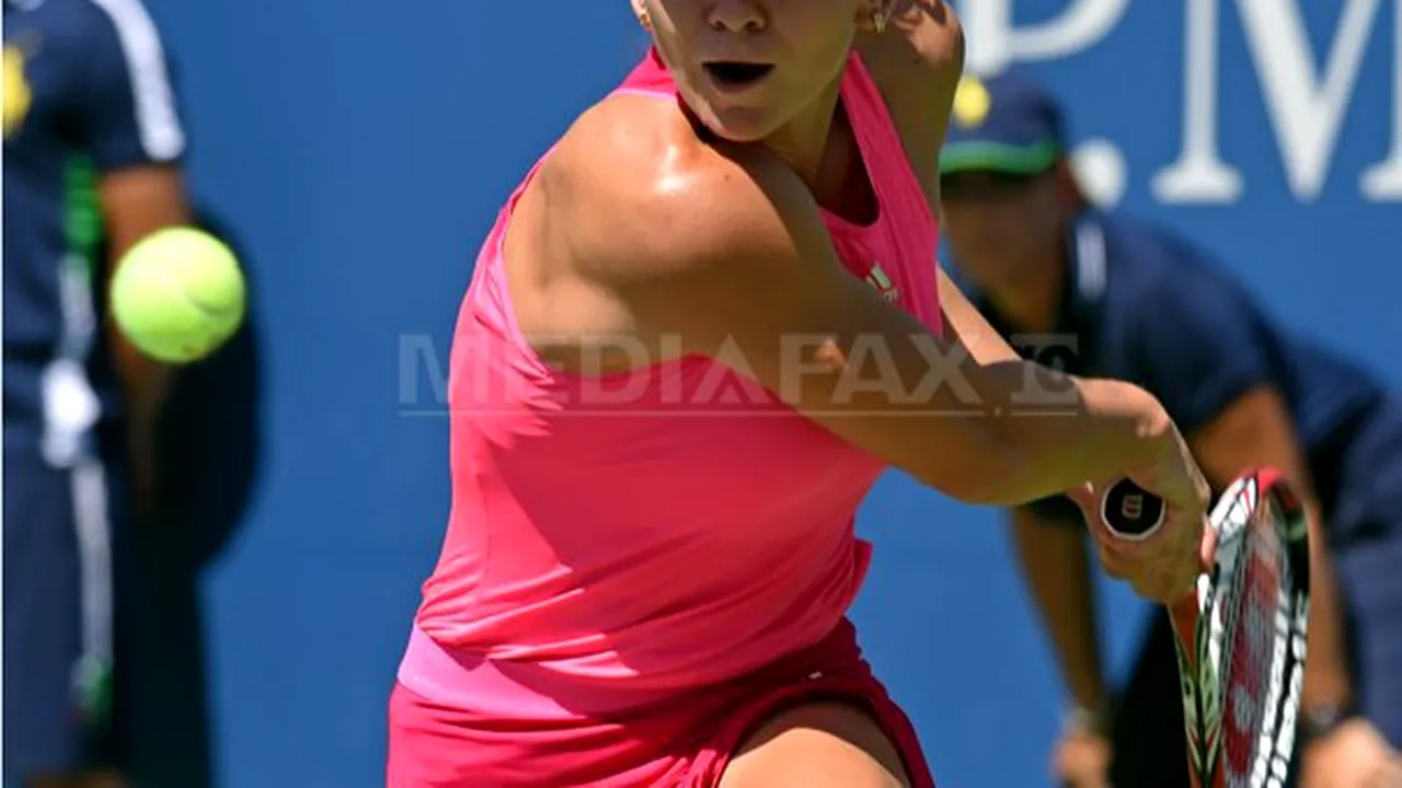 Victorie muncită, în trei seturi, pentru Simona Halep, în primul tur la US Open