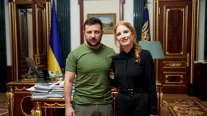 O actriţă americană celebră, în vizită la Zelenski
