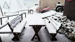 Peisaje de iarnă în Bucegi. Salvamontul a închis traseele turistice. Imagini inedite de la munte