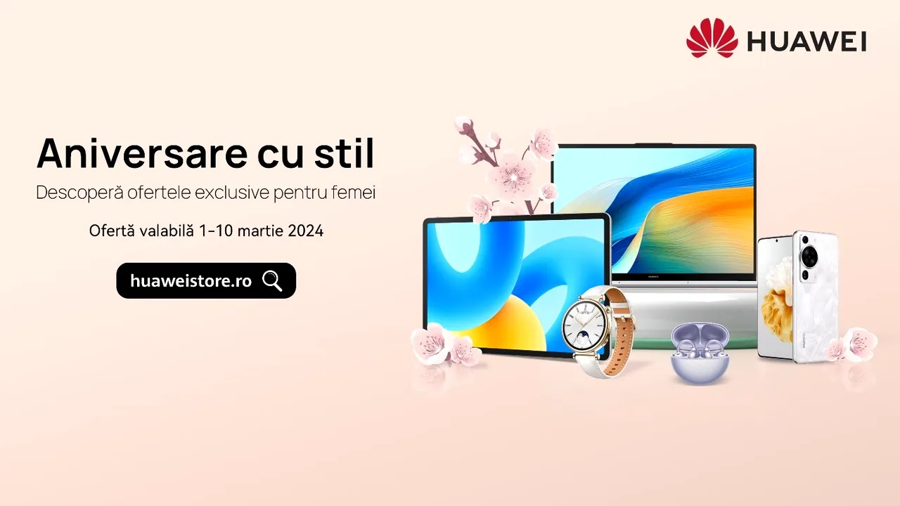 De Ziua Femeii, alimentează-i pasiunile cu un cadou smart! Vezi ce gadget HUAWEI i se potriveşte (P)