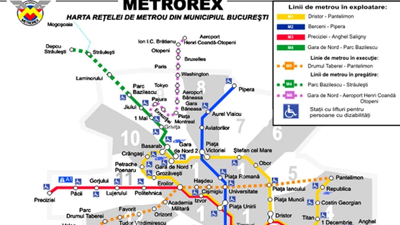 Staţiile de metrou din Bucureşti îşi schimbă temporar numele. Cum va arăta harta metroului mâine - FOTO 