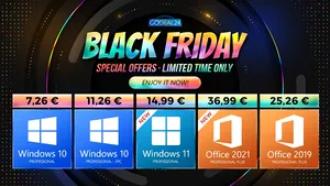 (P) Super promoţii de Black Friday – Windows 10 şi alte produse noi pornesc de la 7,26 EURO