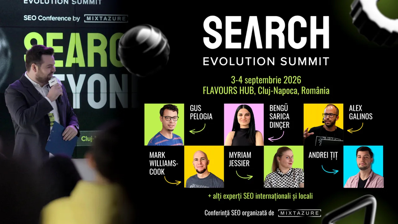 Search Evolution Summit 2026 Anunță Locația, 8 Speakeri Confirmați și Înscrierile Pentru Panelul Românesc de SEO