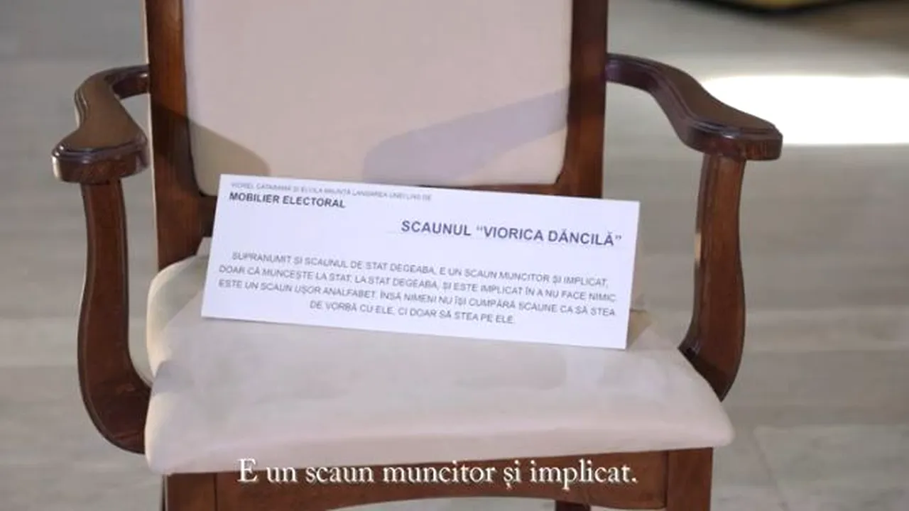Candidatul Cataramă lansează mobilier pentru prezidenţiale: Salteaua Iohannis, scaunul Dăncilă sau noptiera Cumpănaşu | VIDEO