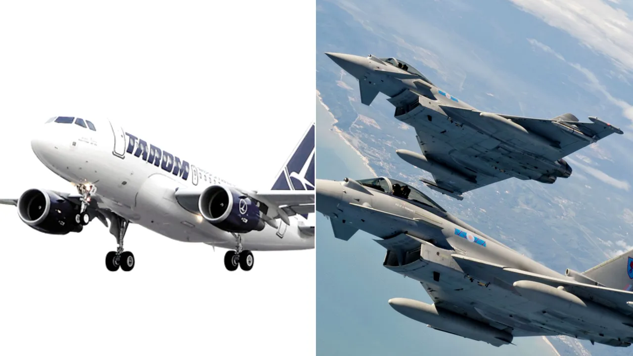 Două avioane de luptă Eurofighter au INTERCEPTAT o aeronavă TAROM deasupra Germaniei/ UPDATE: Compania aerienă explică cum s-a produs incidentul