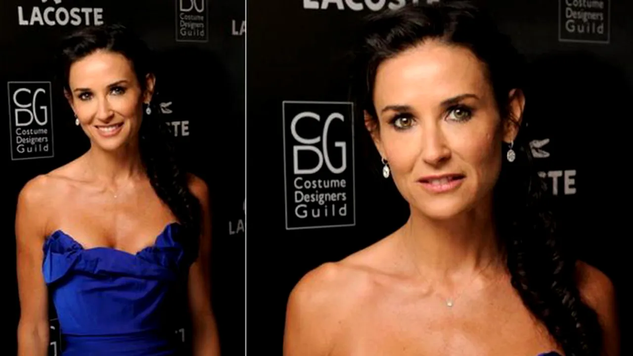 Demi Moore - de la distanţă pare de 20 de ani, de aproape îşi arată vârsta reală!