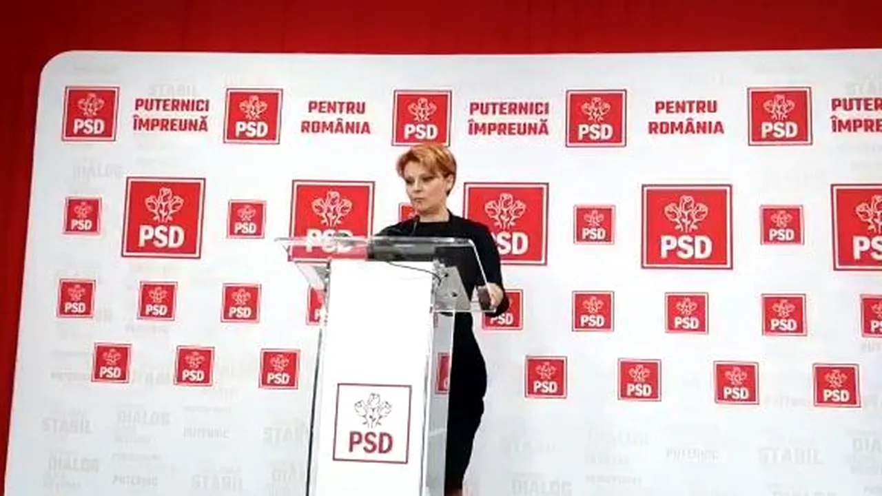 PSD va depune moţiune de cenzură. Olguţa Vasilescu: Negociem cu toată lumea pentru voturi. Decizia intrării la guvernare, tranşată săptămâna viitoare într-un CEx - VIDEO