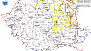 Cod portocaliu de inundaţii pe Prut, Crasna şi alte râuri din Moldova, cod galben în 12 judeţe
