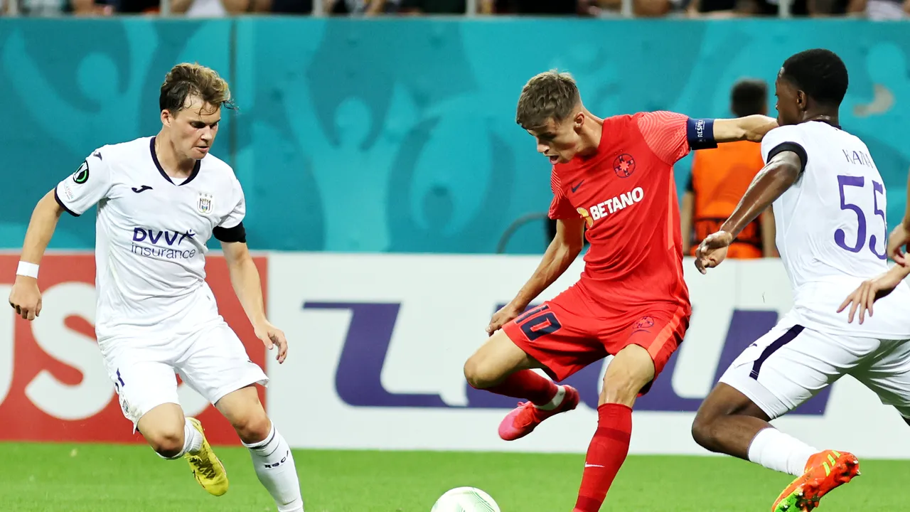 FCSB remiză albă cu belgienii de la Anderlecht şi primul punct în grupele Conference League