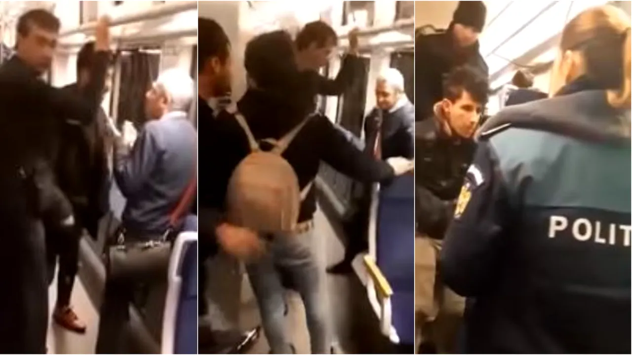 Clipe de panică în trenul Timişoara - Baia Mare. Trei imigranţi libanezi au încercat să-i jefuiască pe călători. VIDEO