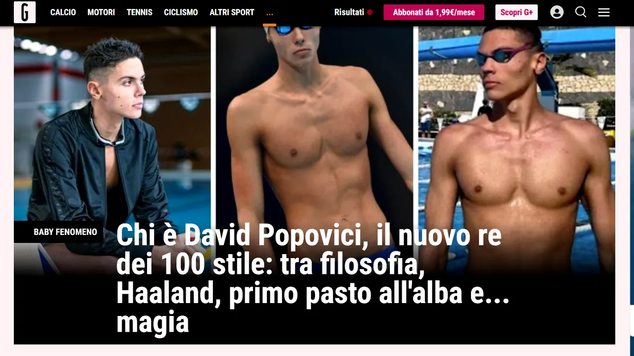 Presa mondială, la picioarele fenomenului român: David Popovici, comparat cu Haaland