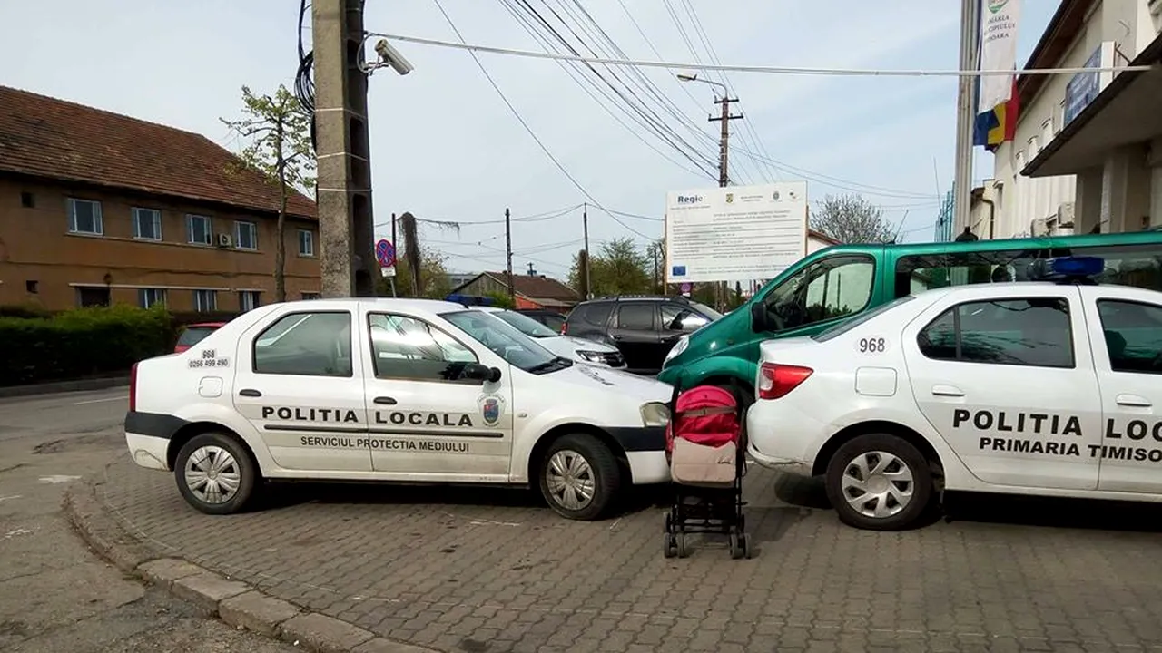UPDATE Dublarea sancţiunii pentru poliţiştii locali din Timişoara care au parcat pe TROTUAR. Poliţia a modificat comunicatul de presă postat pe site. Cel care a relatat cazul, RĂMÂNE amendat