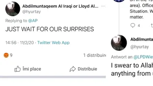 ATENTATELE DE LA VIENA / Un mesaj pe care l-am găsit pe twitter anunţa încă de la prînz atacurile de aseară