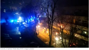 Primele IMAGINI video şi foto de la „Matei Balş”. Clădirea unde a izbucnit incendiul. 4 saloane unde erau pacienţi Covid-19 au ars